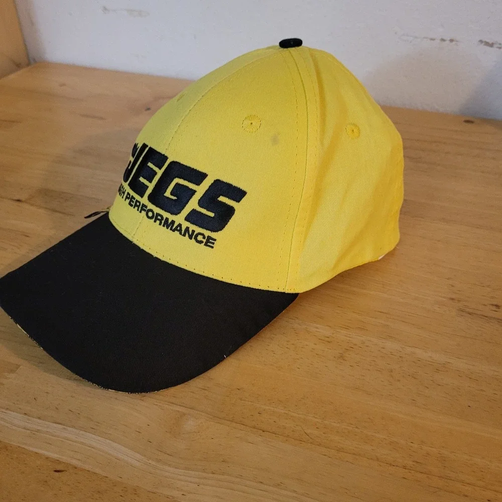 JEGS‎ High Performance Racing Hat Yellow Black Adjustable Baseball Cap 551-100
